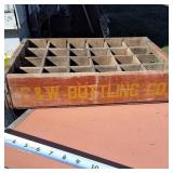 Lot of (2) Vintage Soda Case Crates (Coke and C&W Bottling Company)