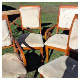 Lot of (5) Wooden Padded Chairs for dining set