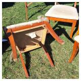 Lot of (5) Wooden Padded Chairs for dining set