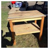 Reclaimed Barnwood Kitchen Bread Table (Hand made)