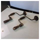 Lot of (2) Large Vintage "Cordless" Hand Drills