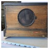 Vintage Ornate Mantel Alarm Clock with Key - Real Wood