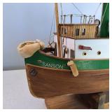 Sanson Wooden Schooner Model - 2 feet long!