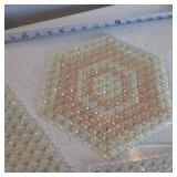 Lot of (3) Vintage Lattice Trivets