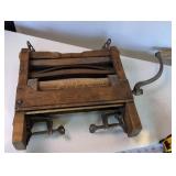 Anchor Brand Antique Laundry Clothes Ringer - Wooden and Cast Iron - Made June 20th, 1898