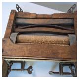 Anchor Brand Antique Laundry Clothes Ringer - Wooden and Cast Iron - Made June 20th, 1898