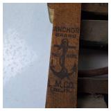 Anchor Brand Antique Laundry Clothes Ringer - Wooden and Cast Iron - Made June 20th, 1898