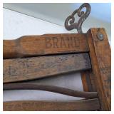 Anchor Brand Antique Laundry Clothes Ringer - Wooden and Cast Iron - Made June 20th, 1898