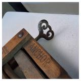 Anchor Brand Antique Laundry Clothes Ringer - Wooden and Cast Iron - Made June 20th, 1898