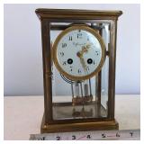 Vintage Tiffany (Made in France) Shelf Clock with Key - Very Collectible!