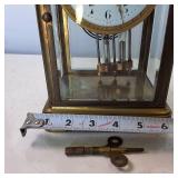 Vintage Tiffany (Made in France) Shelf Clock with Key - Very Collectible!