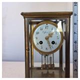 Vintage Tiffany (Made in France) Shelf Clock with Key - Very Collectible!