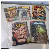 Lot of (5) Comic Magazines incl. The Thing, Tomb of Darkness, Batman & Superman