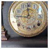 16 Inch Wide Vintage Mantel Clock - No Key or back