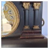 16 Inch Wide Vintage Mantel Clock - No Key or back
