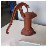 Authentic Red Jacket Cast Iron Hand Pump, 15 inches tall