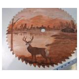Heavy Hand Painted Vintage Saw Blade by Nolting