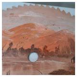 Heavy Hand Painted Vintage Saw Blade by Nolting