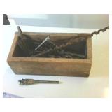 Box O Vintage Tools -  Lots of Wood Drill Bits