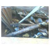Box O Vintage Tools -  Lots of Wood Drill Bits