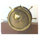Vintage Seth Thomas Brass Mantel Clock with Key  Made in USA  wall mount, too.