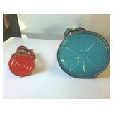 Red and Blue Railroad Lamps  Dietz and Globe Brand