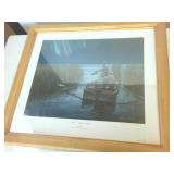 SIGNED PRINT: Thomas M. Wosiko Duck Hunters Pals Northern Lights