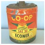 CO-OP Farmers Union Central Exchange Saint Paul Minnesota Vintage 5 gal metal can