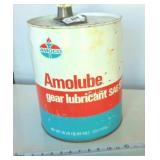 Vintage 5 gal metal can AMOCO Amolube gear lubricant SAE 90 Chicago Il
