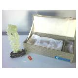 Shanghai Carving Company Ornate Carving with stand and case