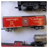 Vintage Tin Railroad Cars (O gauge) including Locomotive Engine and cars to caboose!