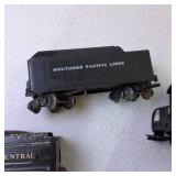 Vintage Tin Railroad Cars (O gauge) including Locomotive Engine and cars to caboose!