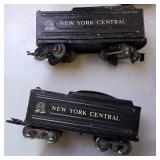 Vintage Tin Railroad Cars (O gauge) including Locomotive Engine and cars to caboose!