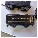 Vintage Tin Railroad Cars (O gauge) including Locomotive Engine and cars to caboose!