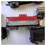 Vintage Tin Railroad Cars (O gauge) including Locomotive Engine and cars to caboose!