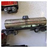 Vintage Tin Railroad Cars (O gauge) including Locomotive Engine and cars to caboose!