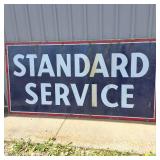 Vintage Porcelain Very Large Standard Service Sign (Authentic) 4 x 8 feet!
