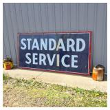 Vintage Porcelain Very Large Standard Service Sign (Authentic) 4 x 8 feet!