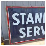 Vintage Porcelain Very Large Standard Service Sign (Authentic) 4 x 8 feet!