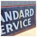 Vintage Porcelain Very Large Standard Service Sign (Authentic) 4 x 8 feet!
