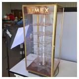 Vintage Timex Watch Display case  with light and it rotates!