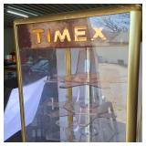 Vintage Timex Watch Display case  with light and it rotates!