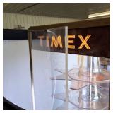 Vintage Timex Watch Display case  with light and it rotates!