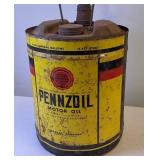 PENNZOIL Motor Oil Vintage gas can 4.1635 Imperial Gallons