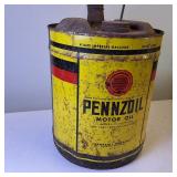 PENNZOIL Motor Oil Vintage gas can 4.1635 Imperial Gallons
