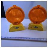 Orange Flashing Caution Lights 7 inches