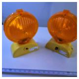 Orange Flashing Caution Lights 7 inches