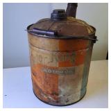 Rare Vintage Auto King Motor Oil Metal 5 Gallon Can