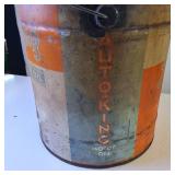 Rare Vintage Auto King Motor Oil Metal 5 Gallon Can