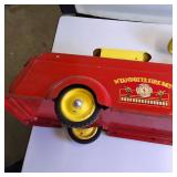 Vintage Authentic Wyandotte Fire Dept. Ride On Kid